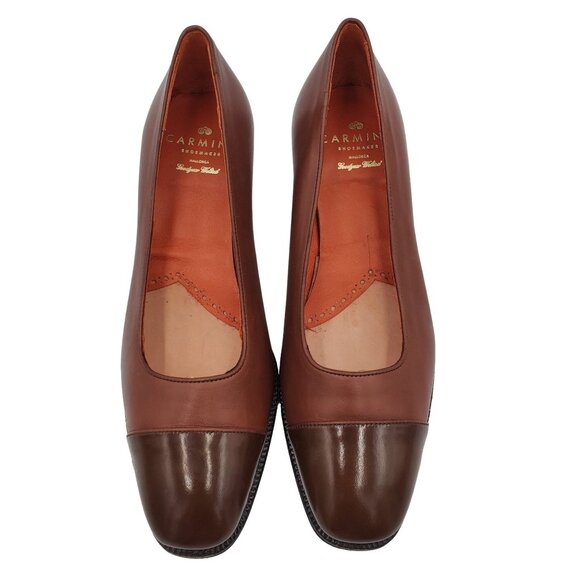 Carmina Shoemaker Women's 6 Brown Leather Cap-toe Dress Pumps Heels Shoes UK 3.5 - Picture 10 of 14